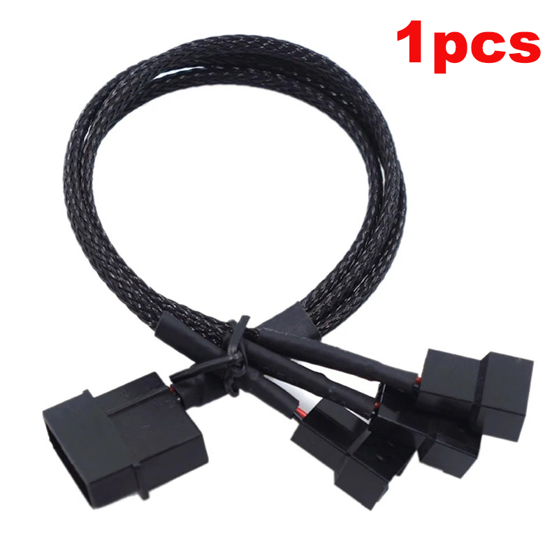 4 Pin Molex Male to 3/4 Pin PWM for CASE Fan Adapter Connector Cable 1 to 3 Way - Picture 7 of 8