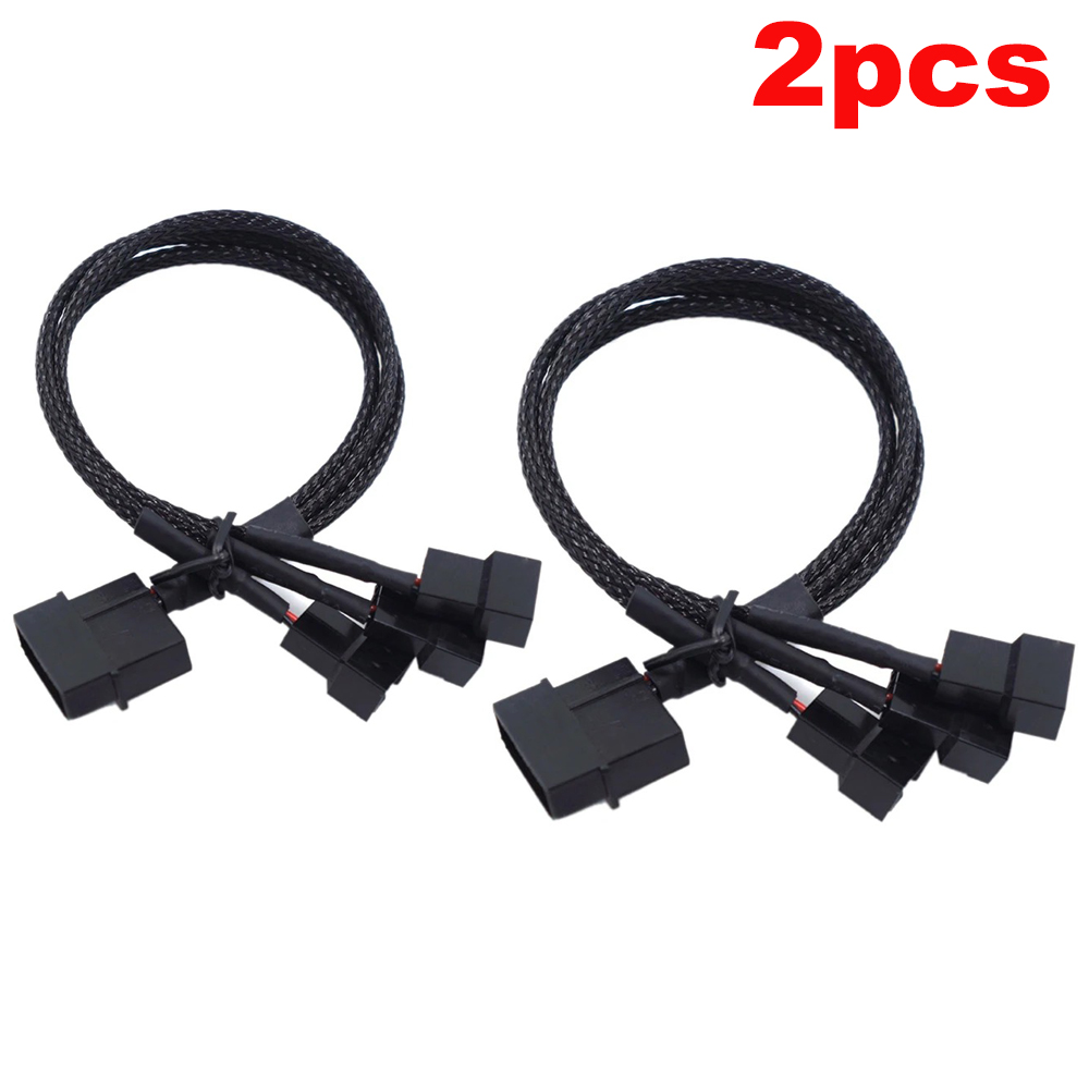 4 Pin Molex Male to 3/4 Pin PWM for CASE Fan Adapter Connector Cable 1 to 3 Way - Picture 8 of 8