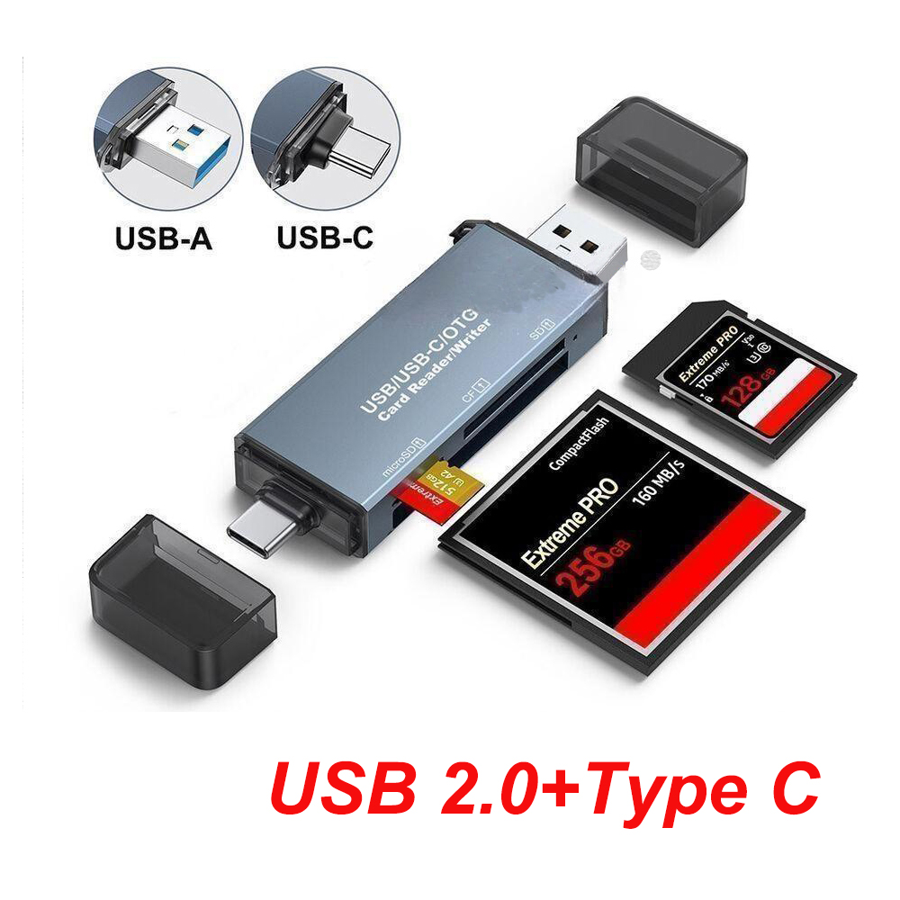 OTG USB 3.0 Card Reader HUB Type C to Micro SD TF CF for PC Laptop Smart Memory - Picture 15 of 15