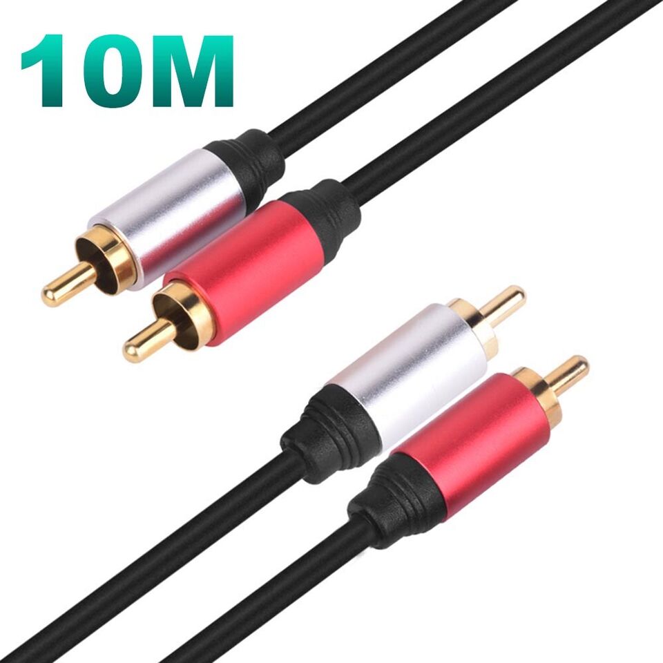 Premium 2 RCA to 2 RCA Male-Male Stereo Audio Cable Cord Gold Plated 0.5m ~ 10m - Picture 21 of 21