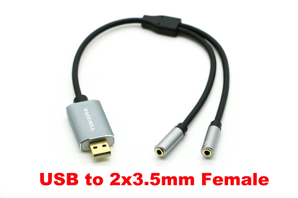 USB 2.0 to 3.5mm Mic Headphone AUX Jack Stereo Headset 3D Sound Card Audio Cable - Picture 14 of 14