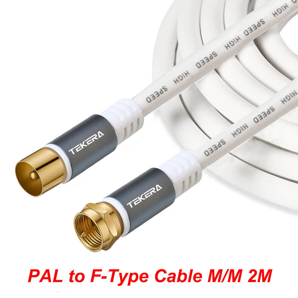 1m-10m TV Antenna Cable PAL Male to F-Type Male Flylead Aerial Cord Coax Lead - Picture 9 of 12