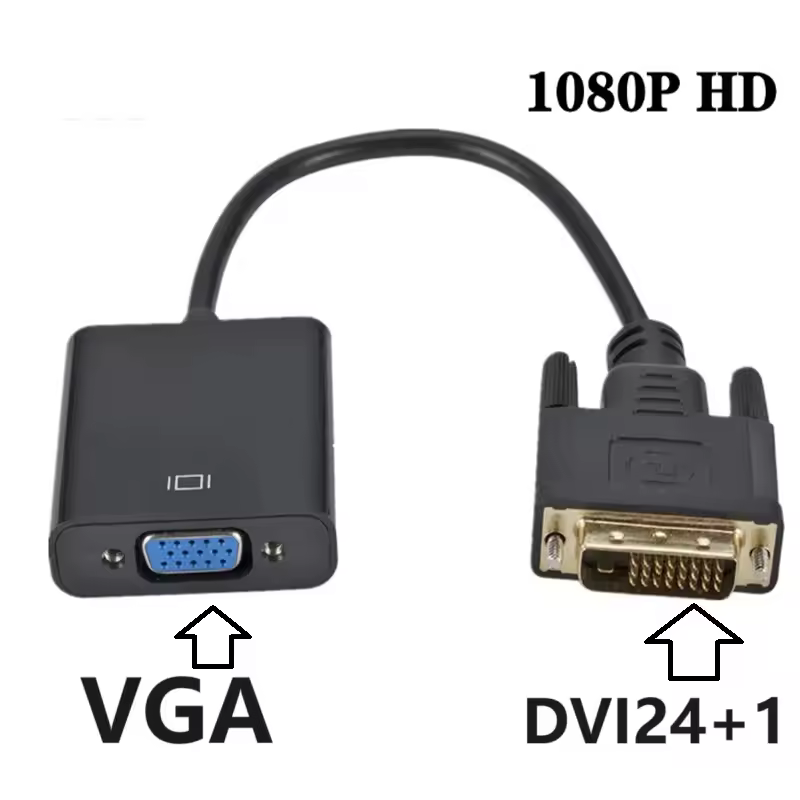 Mini DP Type-C HDMI DVI-D to VGA Male to Female Adapter Cable Video Converter - Picture 8 of 12