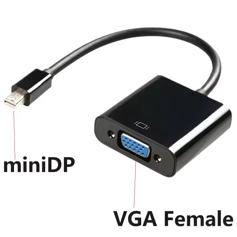 Mini DP Type-C HDMI DVI-D to VGA Male to Female Adapter Cable Video Converter - Picture 12 of 12