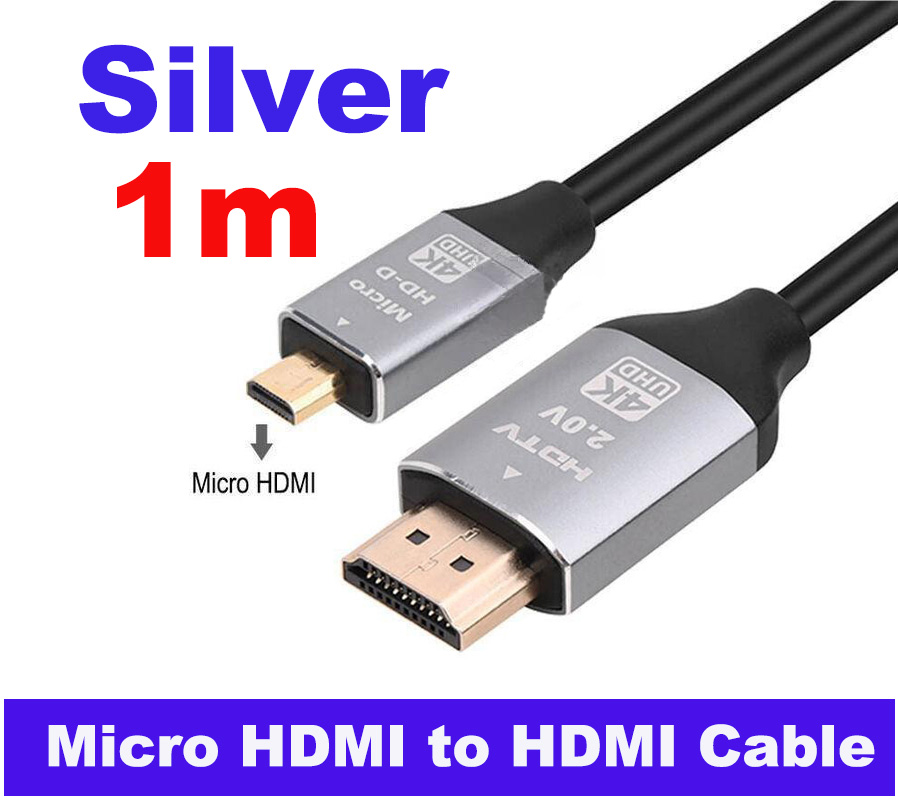 1m-3m Micro HDMI to HDMI Male Cable V2.0 4K@60Hz HD 3D HDTV Tablet Smart Phone - Picture 8 of 10