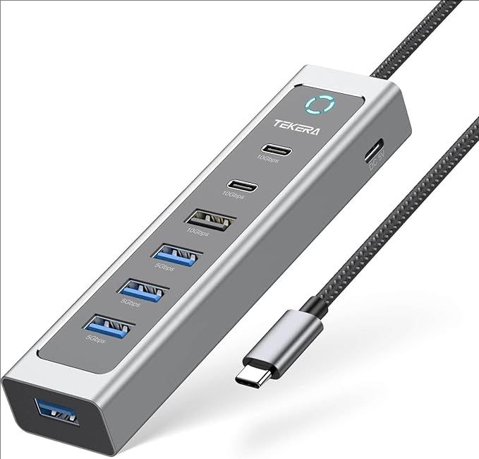 7 Port USB 3.2 Gen 2 Hub 10Gbps Splitter with USB-A 3.2 USB-C 3.2 USB 3.0 Ports - Picture 8 of 27