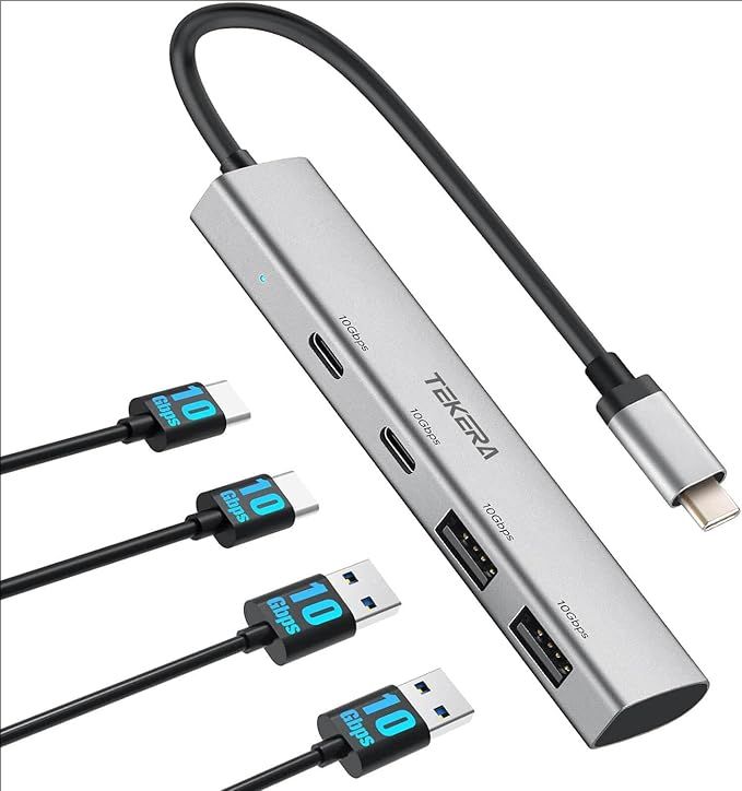 7 Port USB 3.2 Gen 2 Hub 10Gbps Splitter with USB-A 3.2 USB-C 3.2 USB 3.0 Ports - Picture 21 of 27