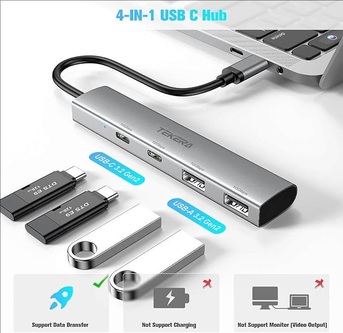 7 Port USB 3.2 Gen 2 Hub 10Gbps Splitter with USB-A 3.2 USB-C 3.2 USB 3.0 Ports - Picture 27 of 27