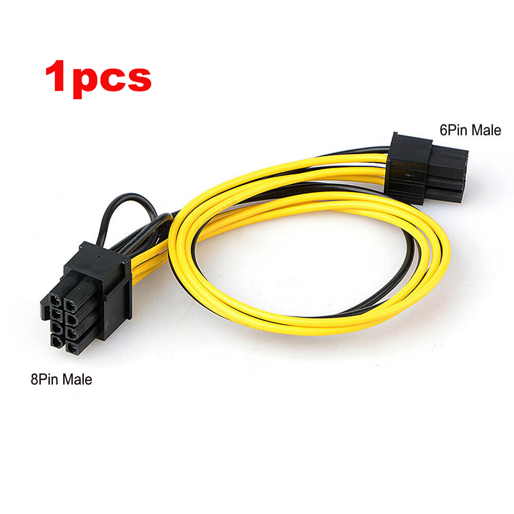 50CM PCI-E PCIE 6-Pin to 8-Pin Express Power Converter Cable for GPU Video Card - Picture 6 of 7