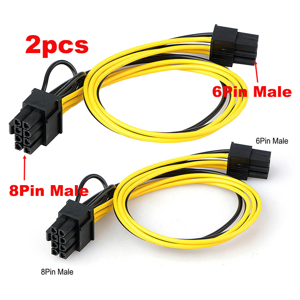 50CM PCI-E PCIE 6-Pin to 8-Pin Express Power Converter Cable for GPU Video Card - Picture 7 of 7