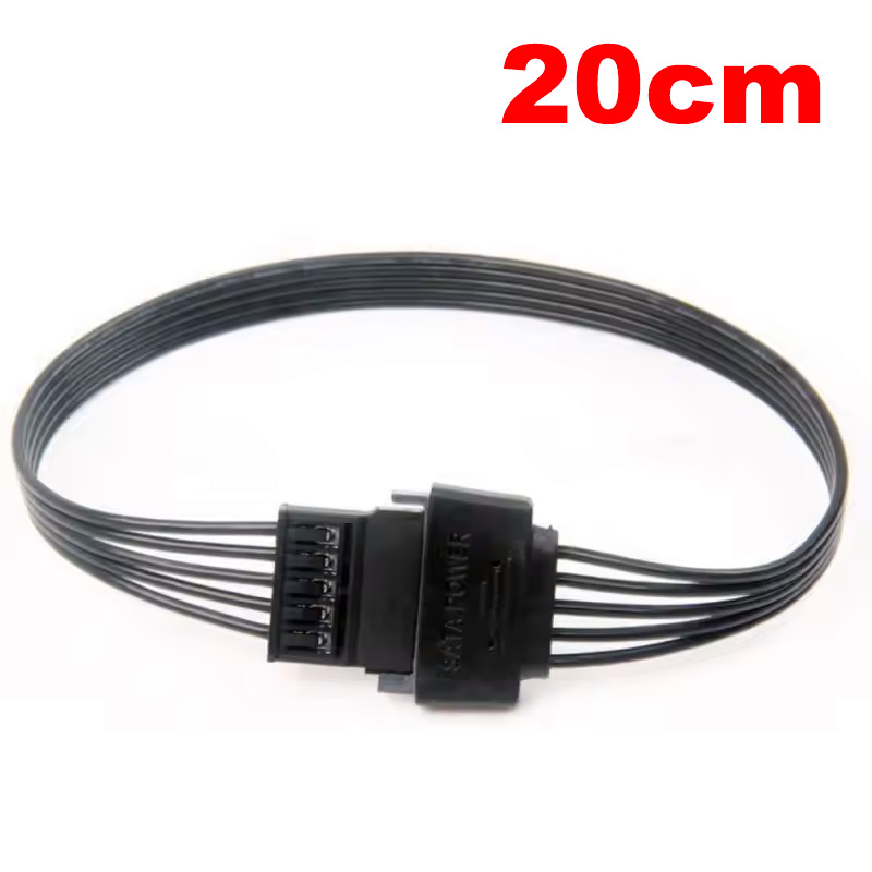 20/50CM SATA 15 Pin Male To Female Extension Cable Power Cord HDD SSD Hard Disk - Picture 10 of 11