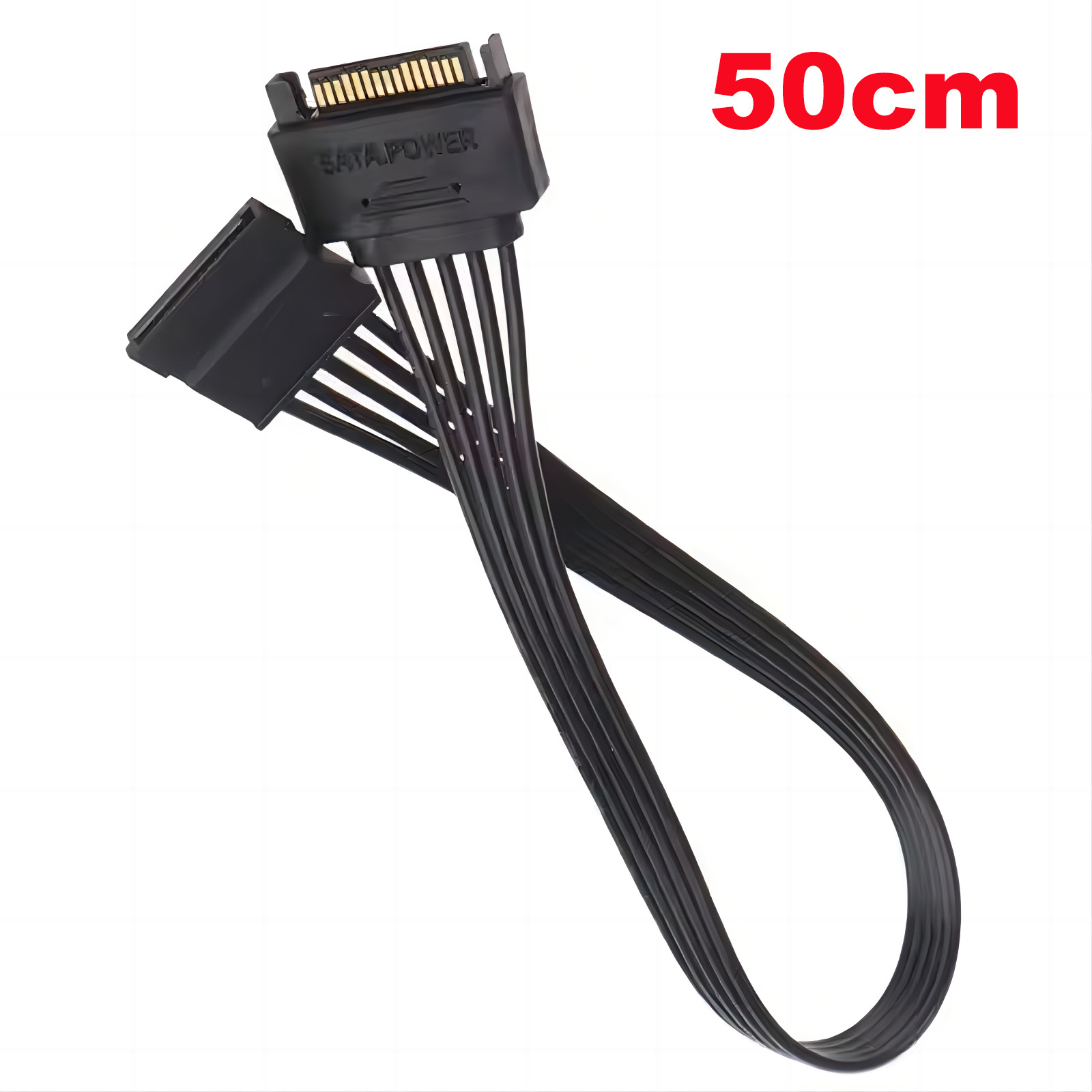 20/50CM SATA 15 Pin Male To Female Extension Cable Power Cord HDD SSD Hard Disk - Picture 11 of 11