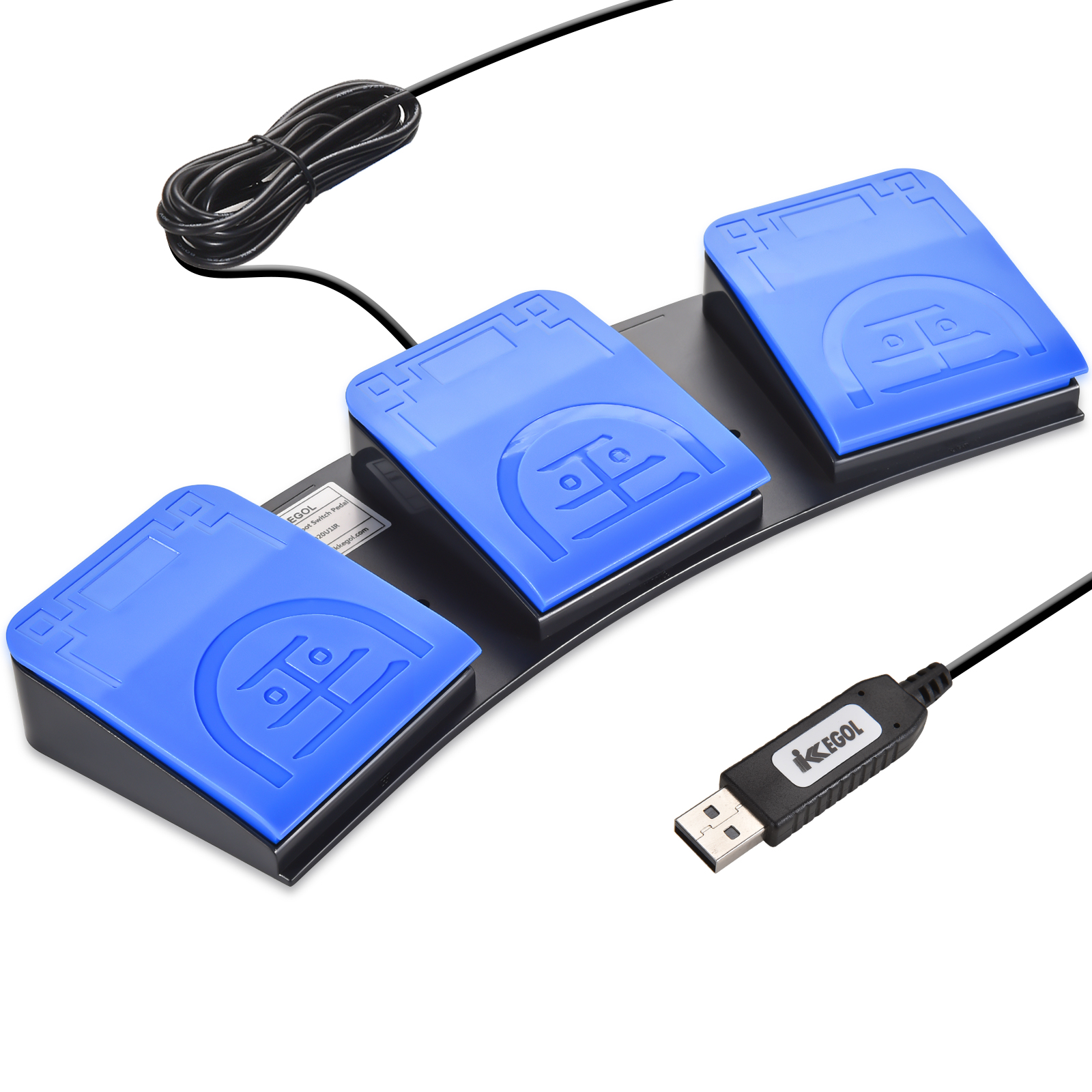 iKKEGOL 2024 Upgraded USB Foot Switch Pedal Optical Control PC Mouse Game Hotkey - Picture 11 of 12