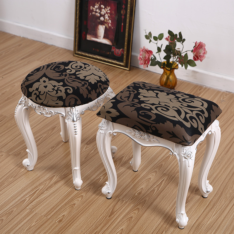 Round Rectangle Bar Stool Cover Round Stool Cushion Cover Elastic Seat Covers - Picture 18 of 21