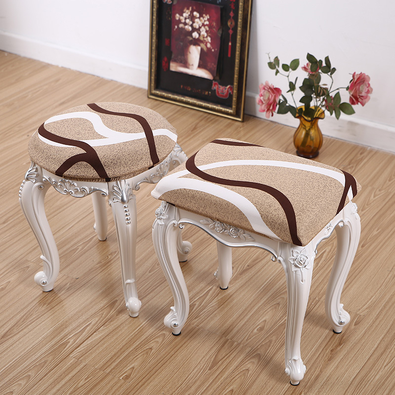 Round Rectangle Bar Stool Cover Round Stool Cushion Cover Elastic Seat Covers - Picture 19 of 21