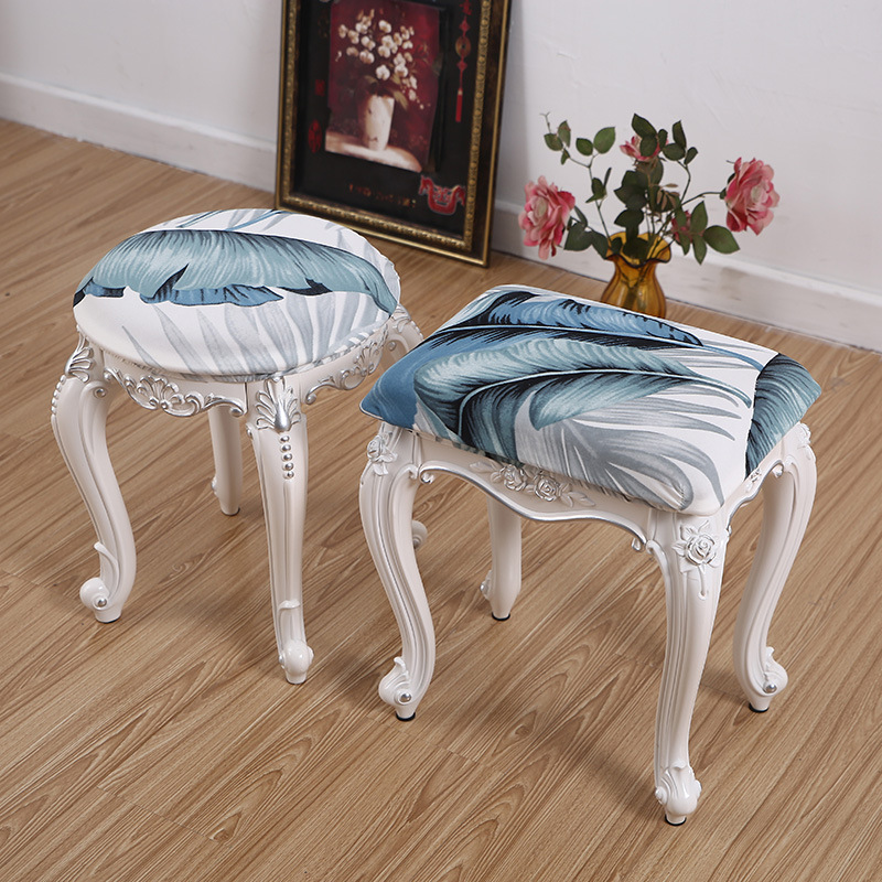 Round Rectangle Bar Stool Cover Round Stool Cushion Cover Elastic Seat Covers - Picture 20 of 21