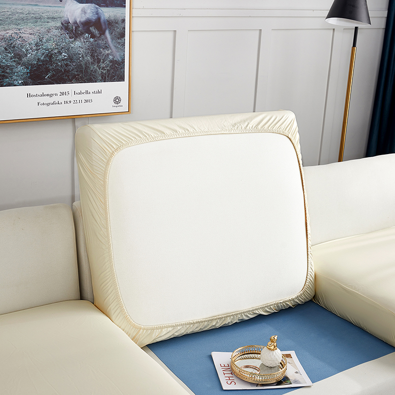 1/2/3 Seater PU Stretch Sofa Seat Covers Solid Slipcover Couch Cushion Protector - Picture 10 of 13