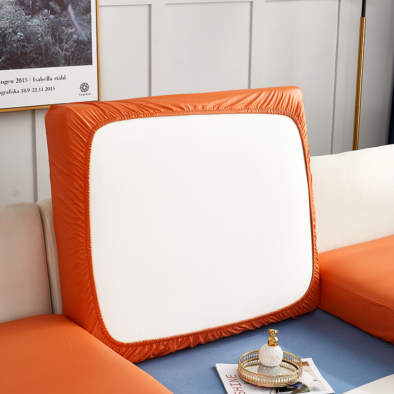 1/2/3 Seater PU Stretch Sofa Seat Covers Solid Slipcover Couch Cushion Protector - Picture 11 of 13