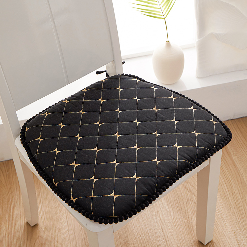 Solid Colour Seat Pad Chair Cushions Tie On Seat Cushion for Garden Kitchen - Picture 7 of 14