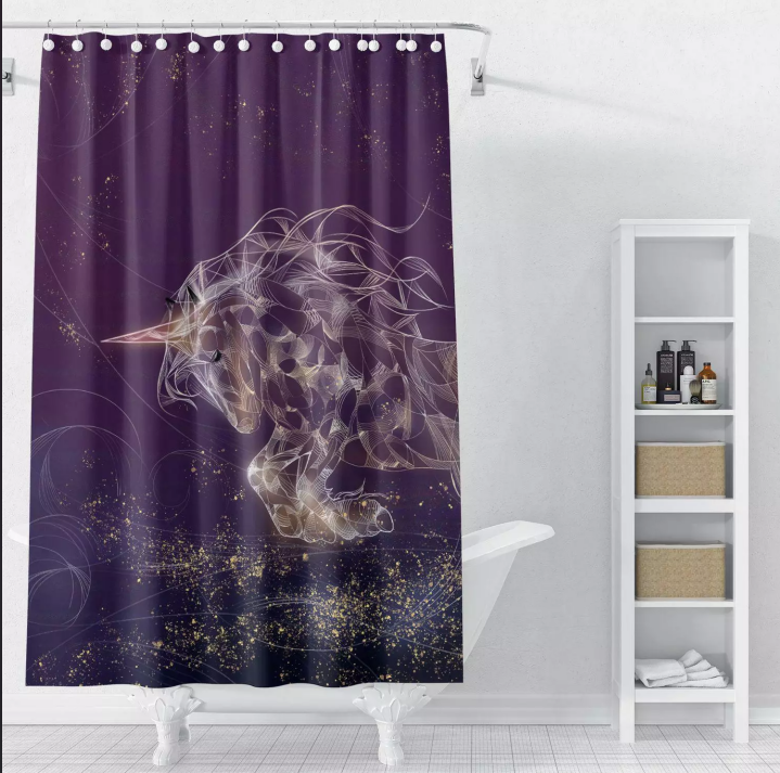 Animal Bathroom Shower Curtain Western Vintage Rustic Decoration with Hooks - Picture 22 of 26