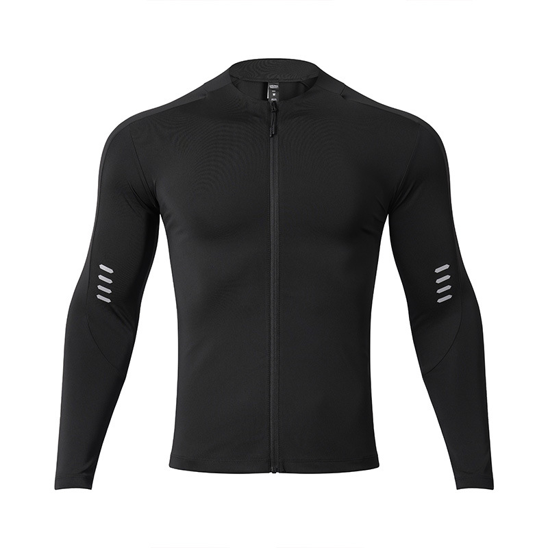 Zipper fitness clothes, elastic quick drying cycling and running clothes new UK