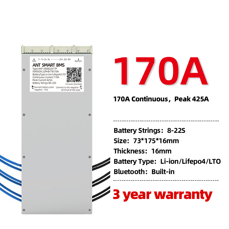 ANT Smart BMS da 7S a 16S 20S 22S 30S LiFePo4 Scheda di protezione batteria agli ioni di litio LTO - Foto 23 di 28
