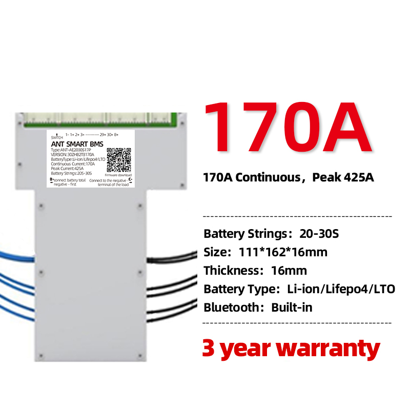 ANT Smart BMS da 7S a 16S 20S 22S 30S LiFePo4 Scheda di protezione batteria agli ioni di litio LTO - Foto 25 di 28