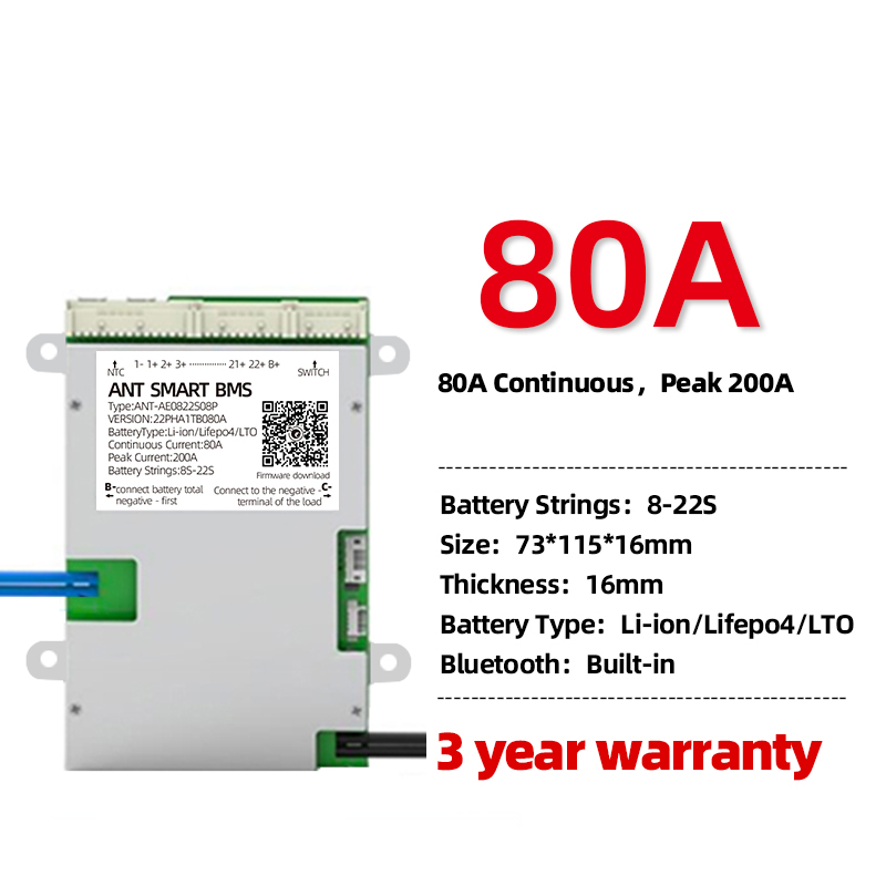 ANT Smart BMS da 7S a 16S 20S 22S 30S LiFePo4 Scheda di protezione batteria agli ioni di litio LTO - Foto 20 di 28