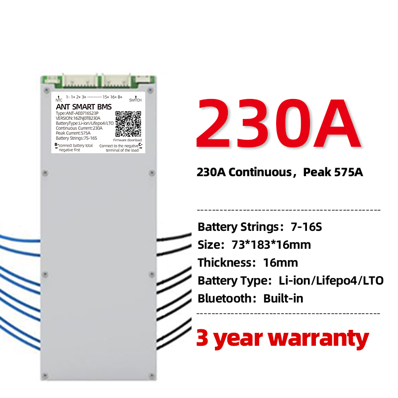 ANT Smart BMS da 7S a 16S 20S 22S 30S LiFePo4 Scheda di protezione batteria agli ioni di litio LTO - Foto 12 di 28