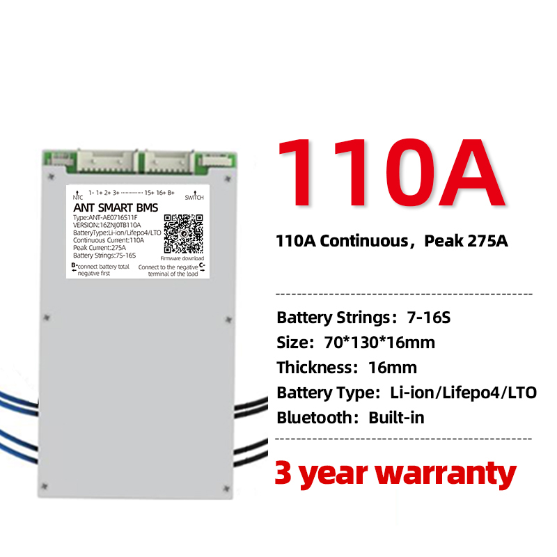 ANT Smart BMS da 7S a 16S 20S 22S 30S LiFePo4 Scheda di protezione batteria agli ioni di litio LTO - Foto 9 di 28