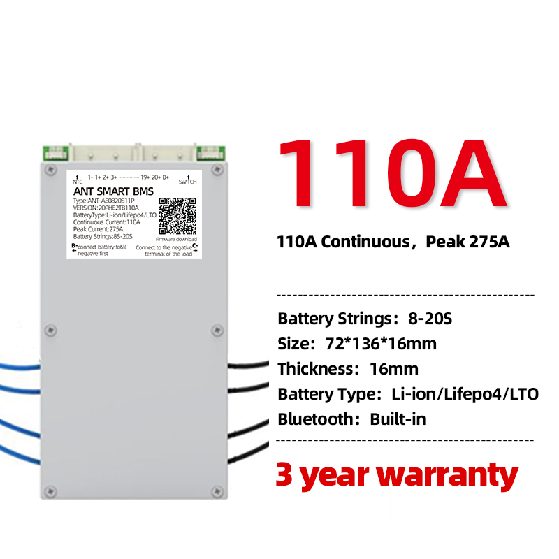 ANT Smart BMS da 7S a 16S 20S 22S 30S LiFePo4 Scheda di protezione batteria agli ioni di litio LTO - Foto 15 di 28