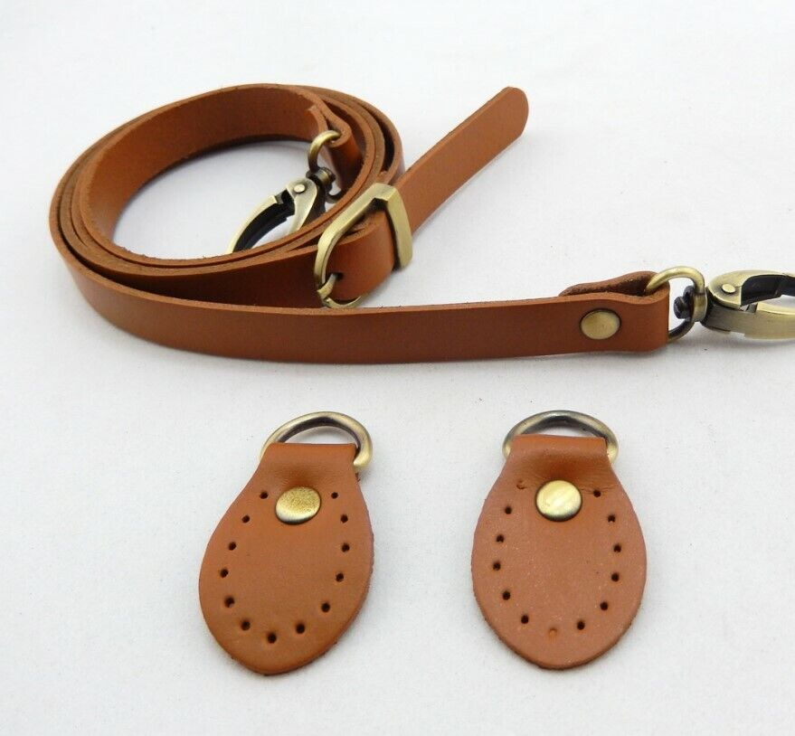 Bolso bandolera o bolso de hombro de cuero de vaca con correa de repuesto de moda - Imagen 8 de 9