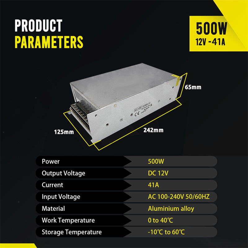 12V Volt LED Transformer 180/400/500W LED Power Supply IP20 LED Driver PSU - Picture 17 of 17