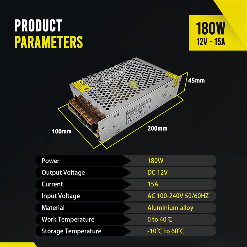 12V Volt LED Transformer 180/400/500W LED Power Supply IP20 LED Driver PSU - Picture 15 of 17