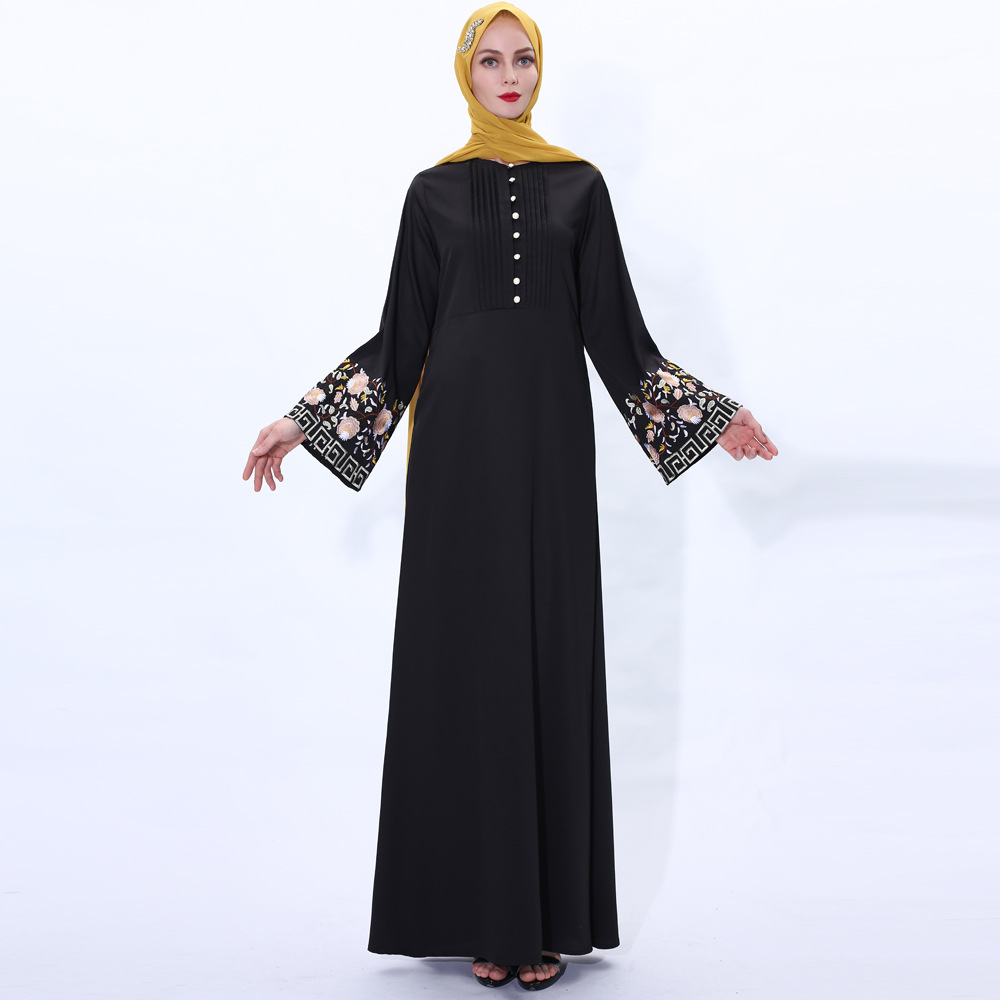 KLGDA Muslim Moslem Jilbab Abaya Dress Womens Plus Size Middle Eastern Ethnic Style Robe