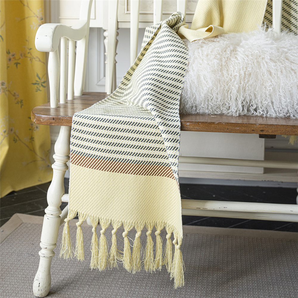 Jacquard Tassel Table Runner for Wedding Party Tablecloth Dining Room Kitchen - Picture 25 of 56