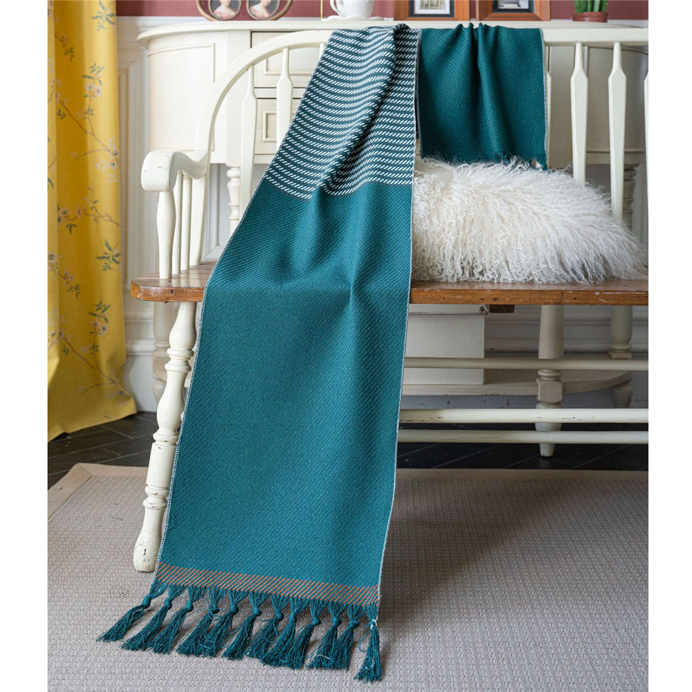 Jacquard Tassel Table Runner for Wedding Party Tablecloth Dining Room Kitchen - Picture 41 of 56