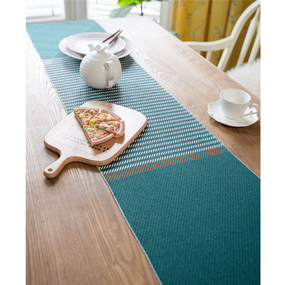 Jacquard Tassel Table Runner for Wedding Party Tablecloth Dining Room Kitchen - Picture 40 of 56