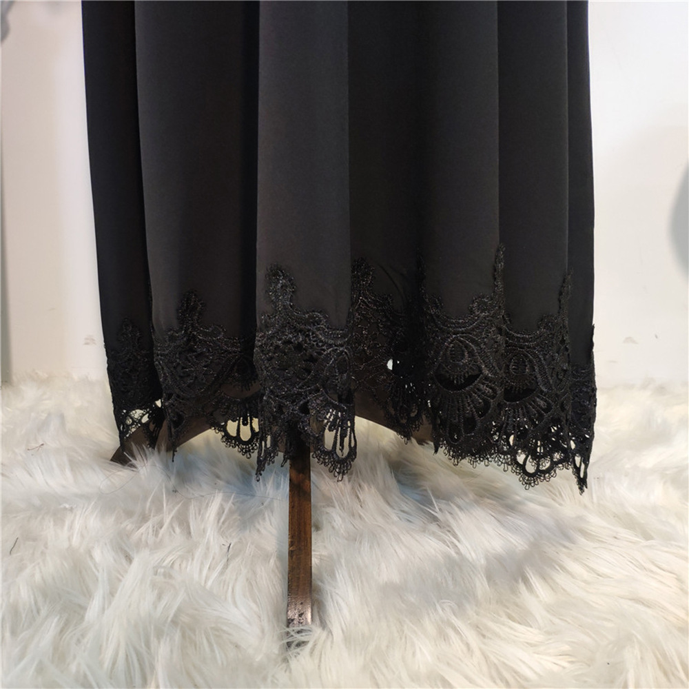 Dubai Abaya Muslim Women Lace Maxi Dress Islamic Kaftan Dress Ramadan Robe Gown - Bild 32 von 44