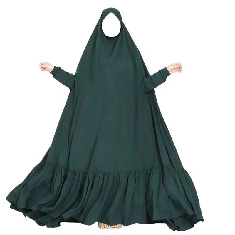 Muslim Women Khimar Overhead Hijab Burqa Prayer Dress Islamic Abaya Dubai Kaftan - Picture 27 of 48