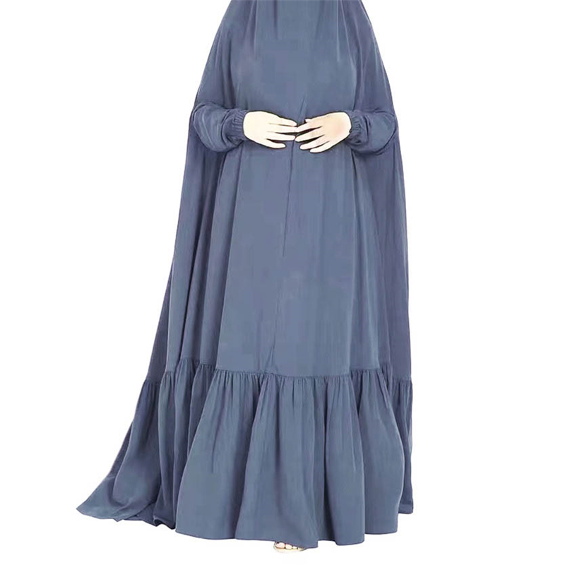 Muslim Women Khimar Overhead Hijab Burqa Prayer Dress Islamic Abaya Dubai Kaftan - Picture 36 of 48