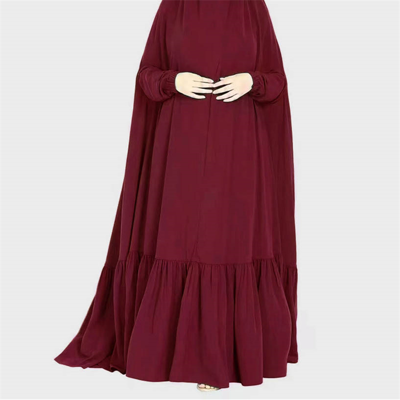 Muslim Women Khimar Overhead Hijab Burqa Prayer Dress Islamic Abaya Dubai Kaftan - Picture 38 of 48