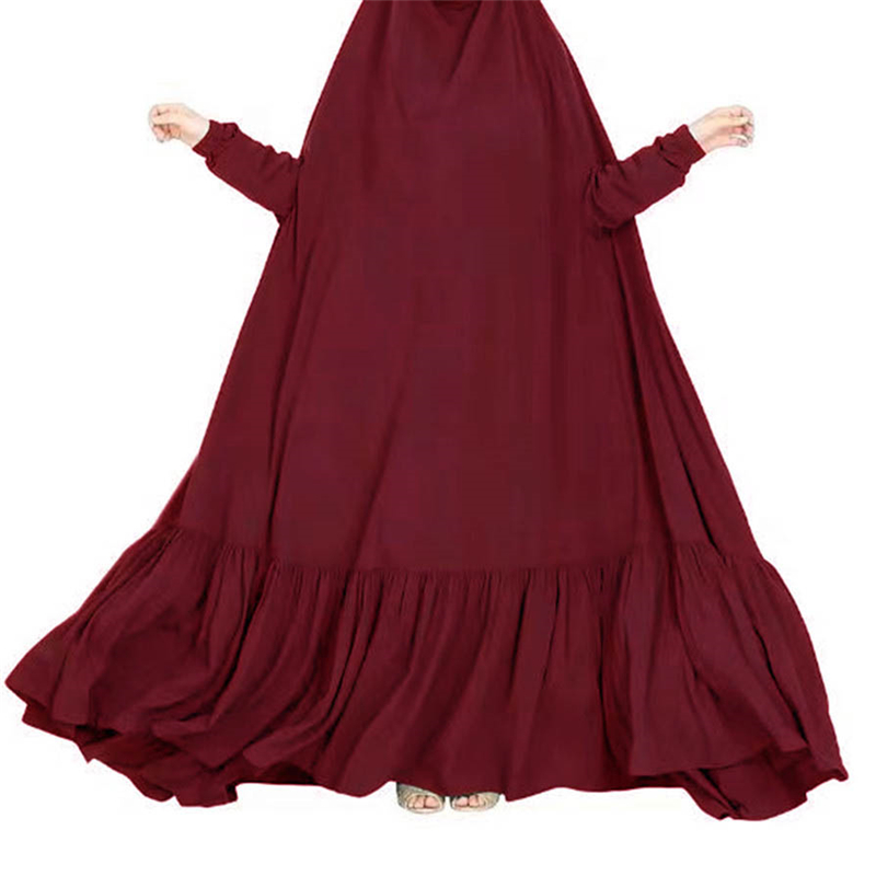 Muslim Women Khimar Overhead Hijab Burqa Prayer Dress Islamic Abaya Dubai Kaftan - Picture 39 of 48