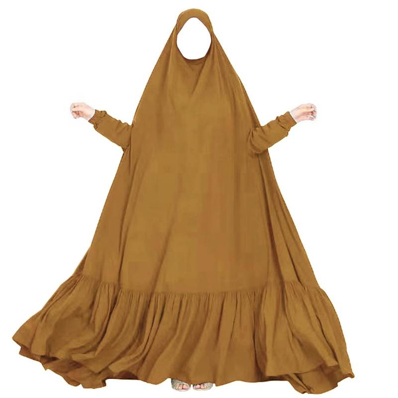 Muslim Women Khimar Overhead Hijab Burqa Prayer Dress Islamic Abaya Dubai Kaftan - Picture 42 of 48