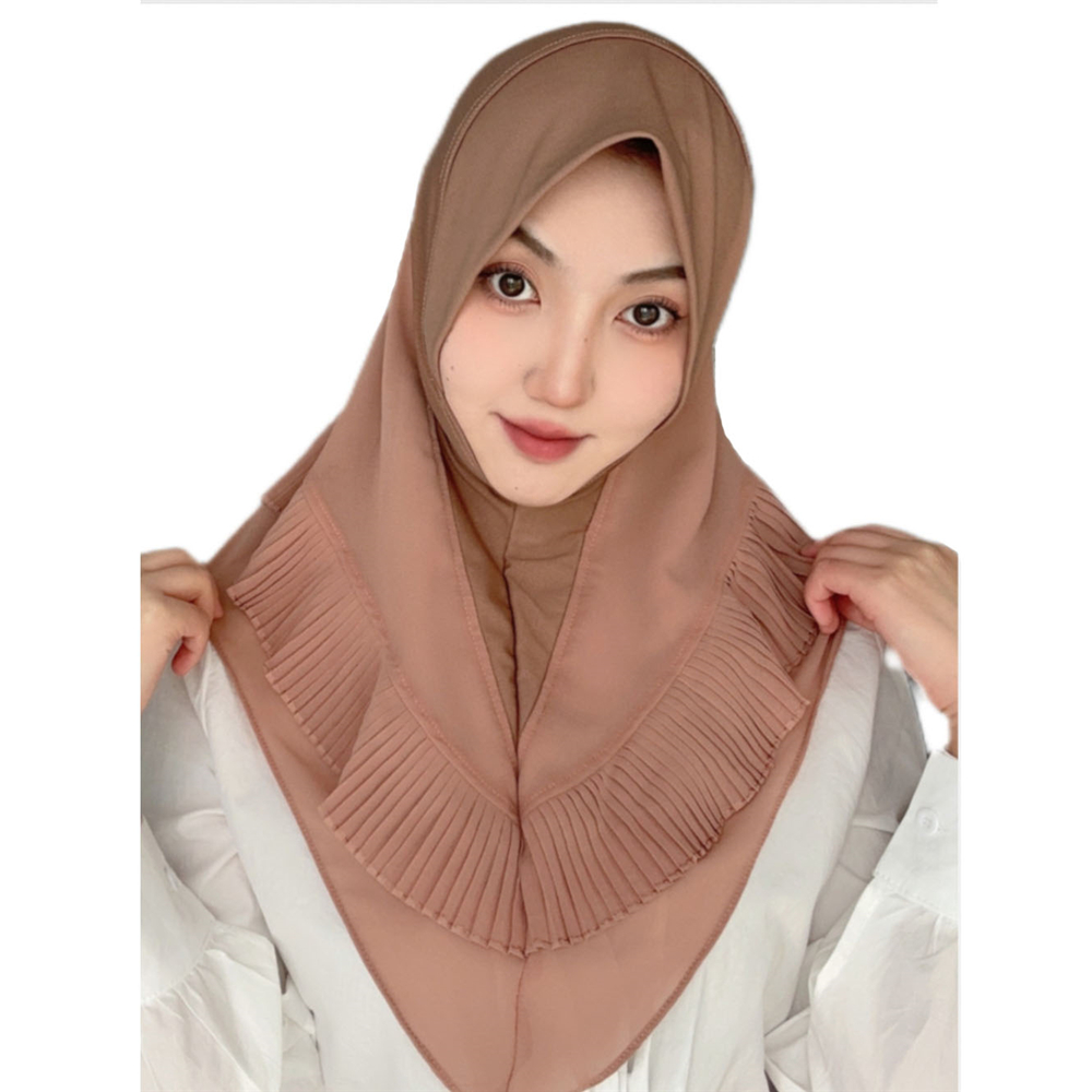 Instant Turban Headscarf Wrap Shawl for Women Muslim Islamic Pull On Scarf Hijab - Picture 26 of 38