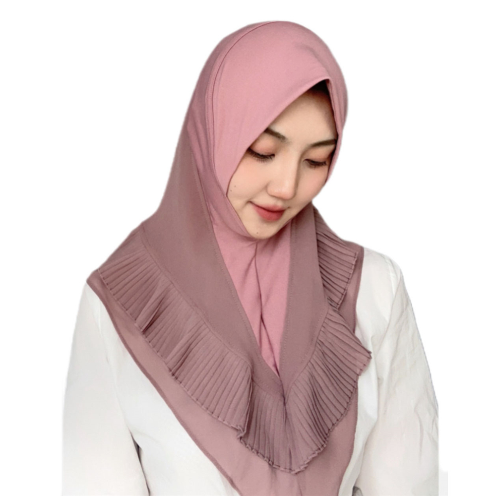 Instant Turban Headscarf Wrap Shawl for Women Muslim Islamic Pull On Scarf Hijab - Picture 28 of 38