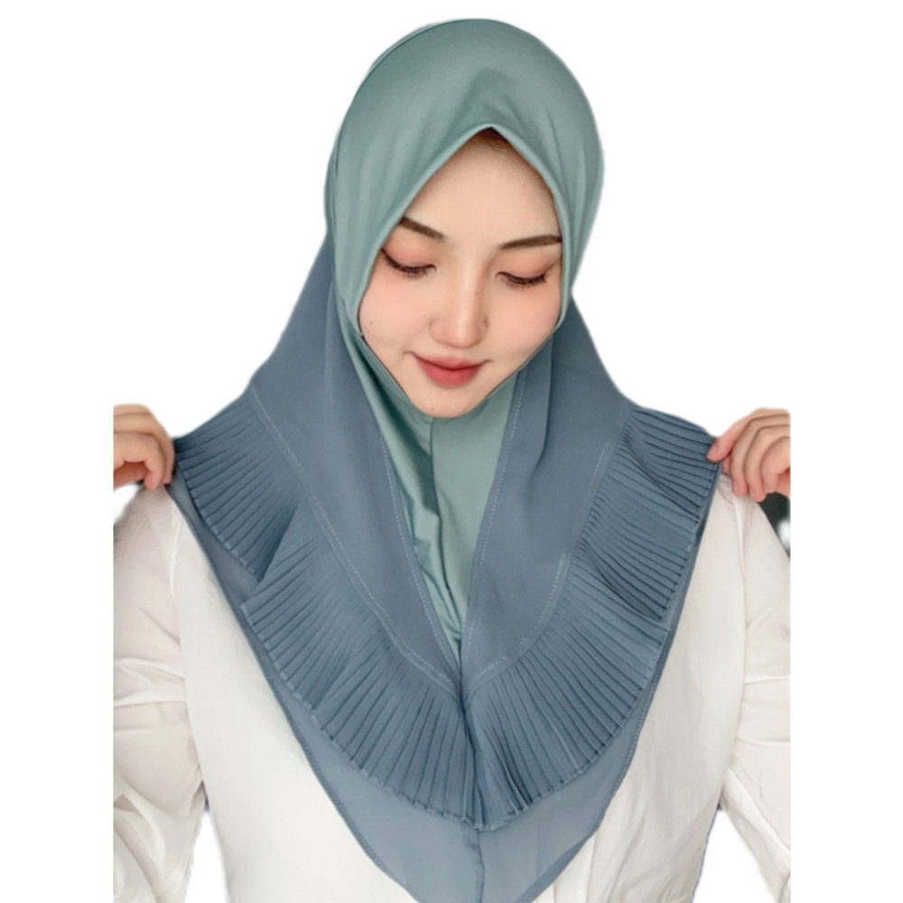 Instant Turban Headscarf Wrap Shawl for Women Muslim Islamic Pull On Scarf Hijab - Picture 32 of 38