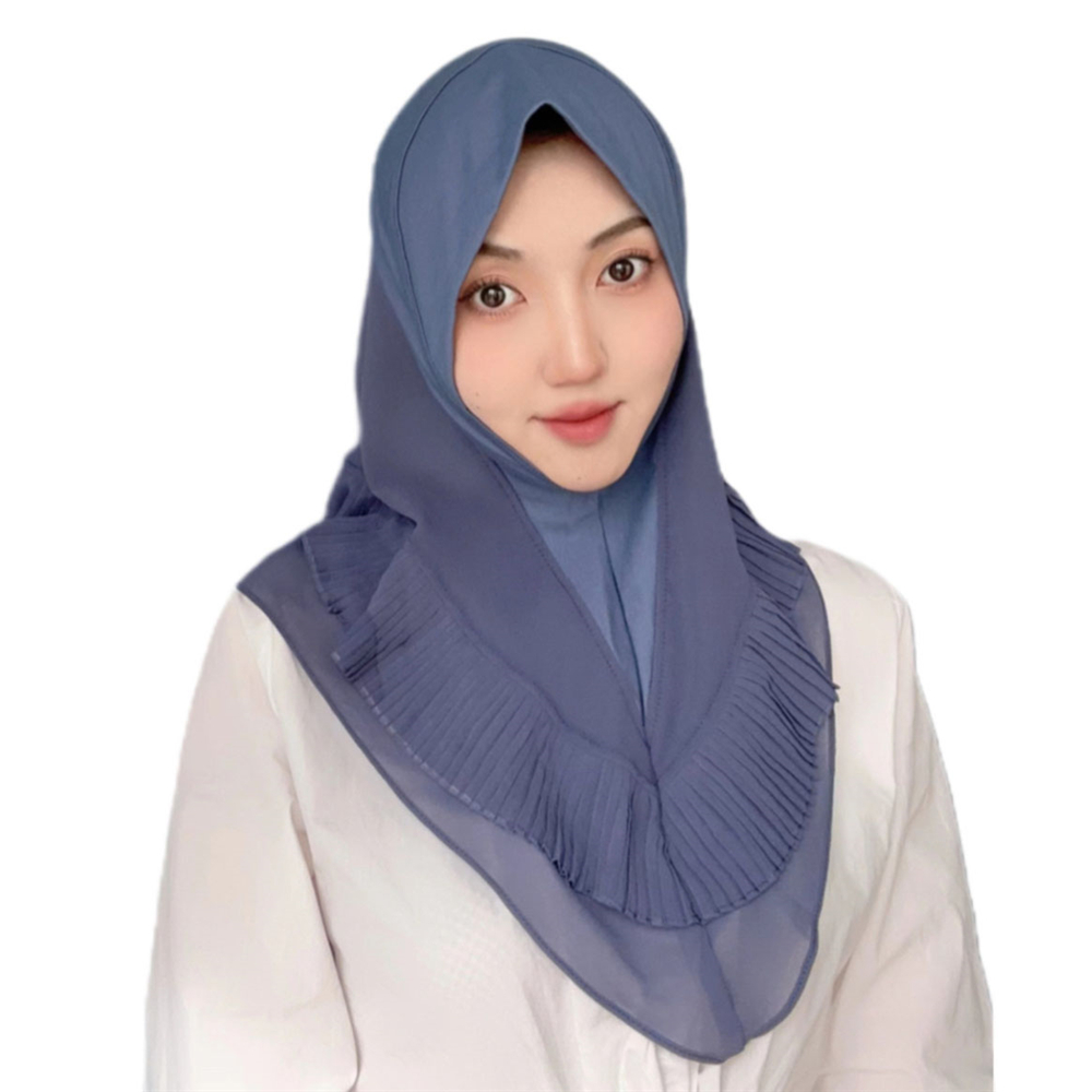 Instant Turban Headscarf Wrap Shawl for Women Muslim Islamic Pull On Scarf Hijab - Picture 35 of 38