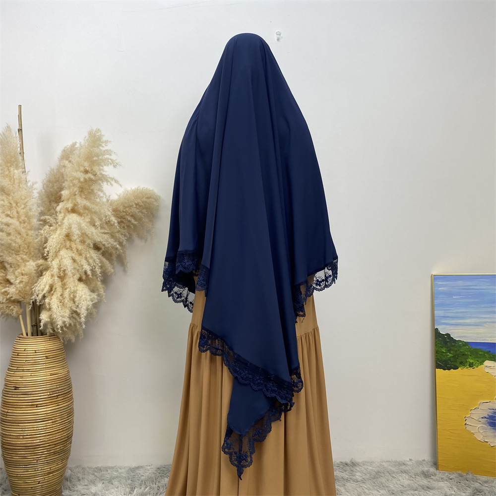Muslim Women Overhead Khimar Prayer Garment Burqa Kaftan One Piece Hijab Top Eid