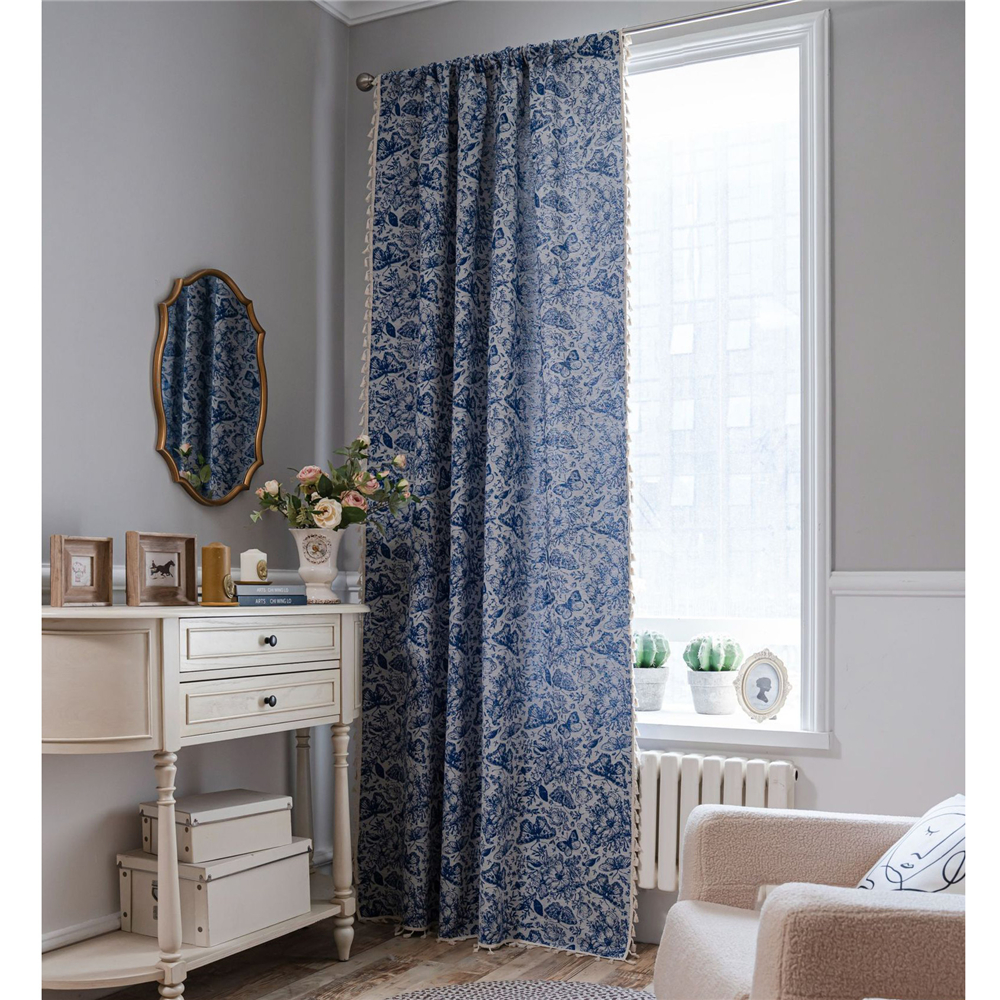 Living Room Bedroom Printed Curtain Window Rod Pocket Drape Valance Home Decor - Picture 25 of 50